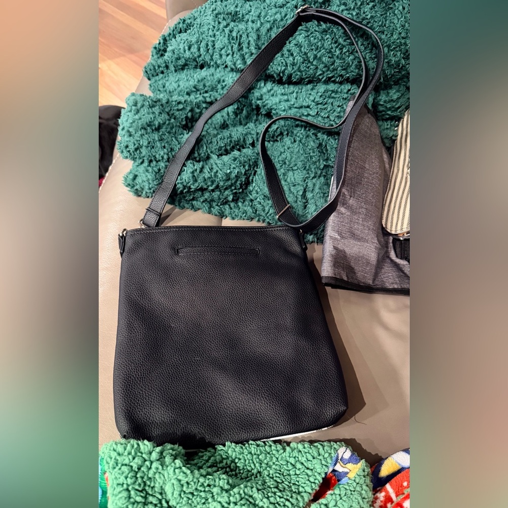 Thirty-One Organizing Shoulder Bag Limited crossbody purse black and white plaid - Picture 5 of 5
